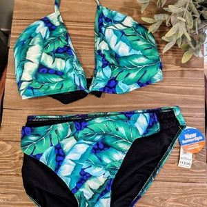 Palm Leaf Tropical Colorful Bikini Set